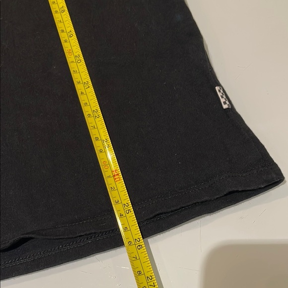 Vans Black Tee with Flame and Checkered Sleeves - Picture 4 of 6